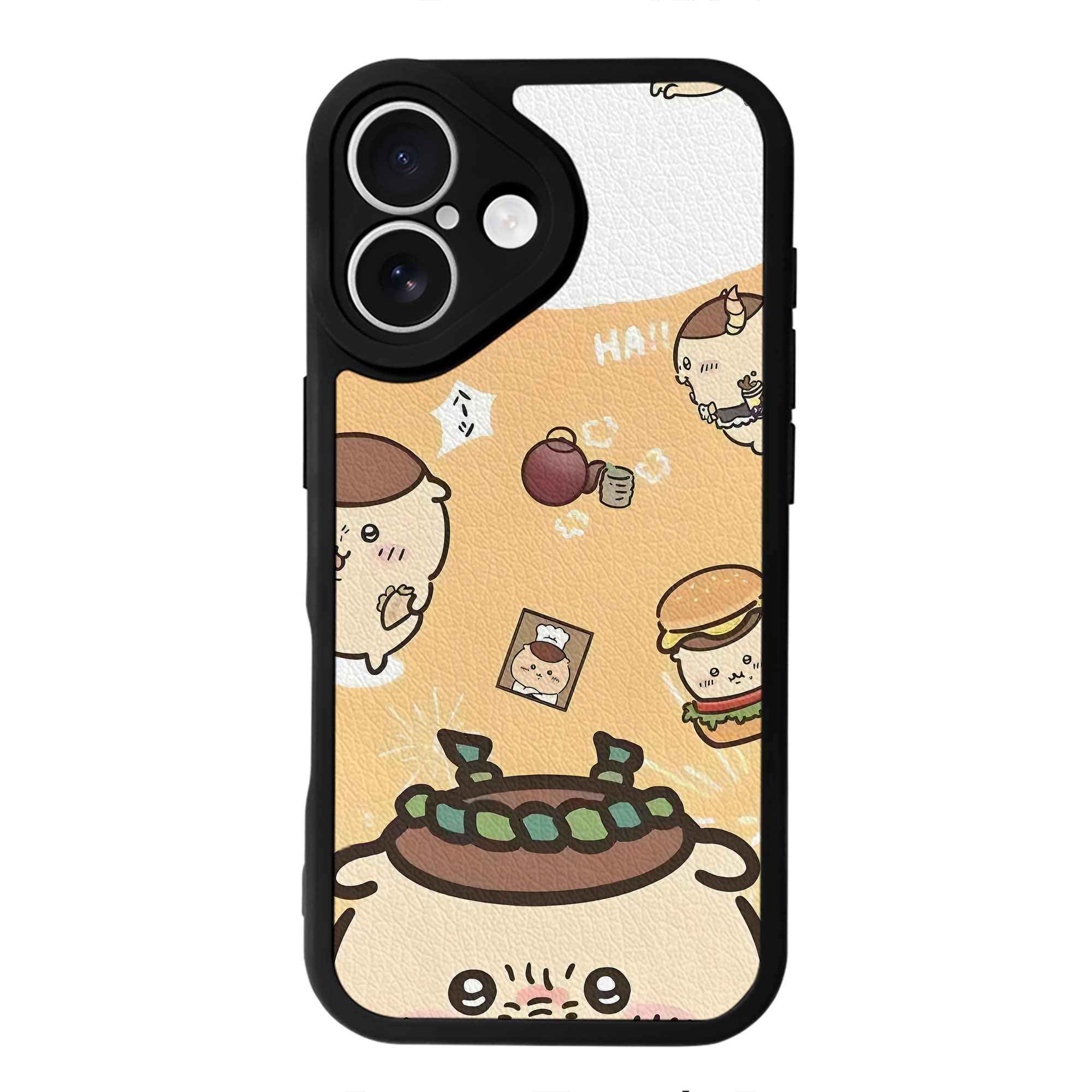 （画像用） ちいかわ Chii-kawa 【iPhone 16シリーズ対応】シリコンスマホケース（レザー調） 材質：シリコン